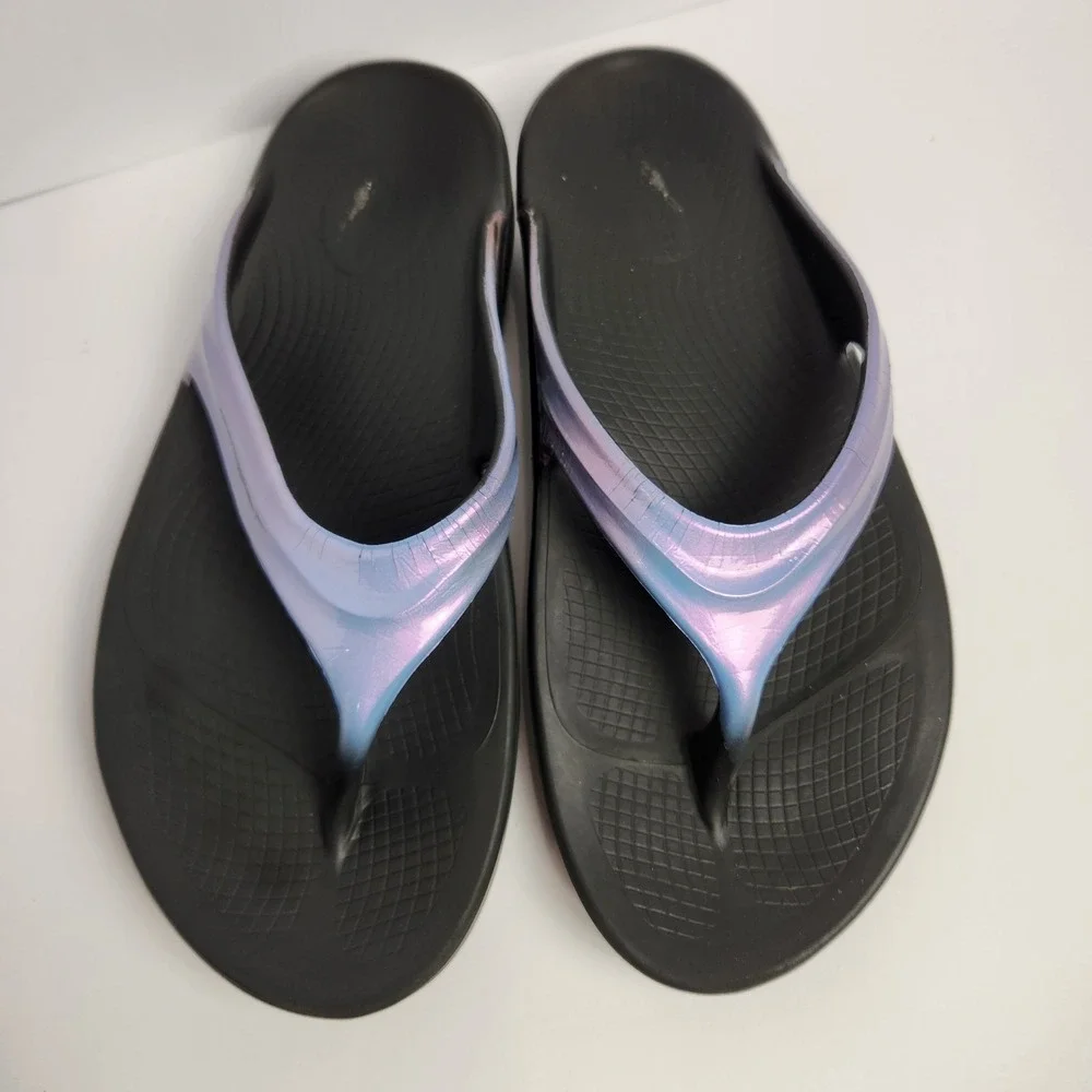 Oofos Oolala Women's Luxe Frost Sandals Size W9 - Picture 5 of 9